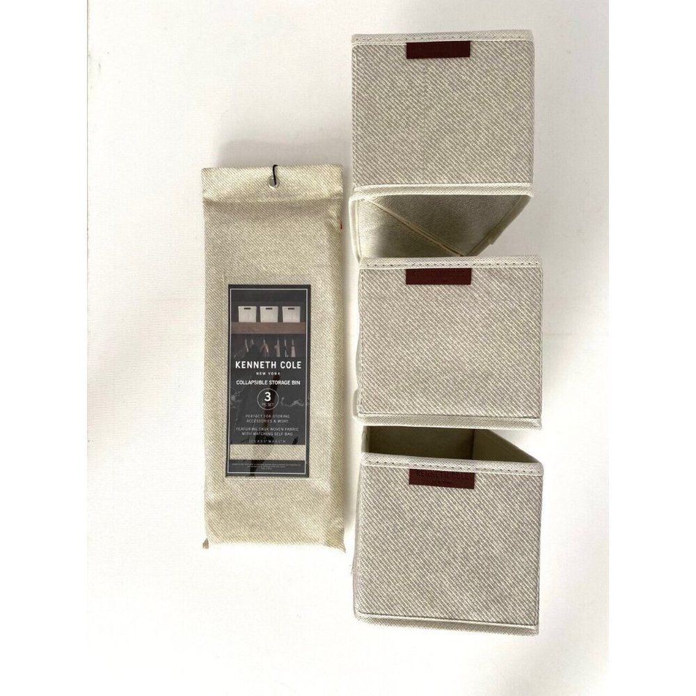 Kenneth Cole New York Collapsible Storage Bin - 3 Piece Set